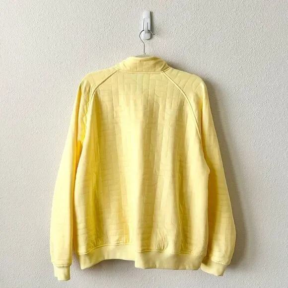 The North Face Women's Longs Peak Quilted ½ Zip Sweatshirt in Yellow Size XL - Picture 5 of 12